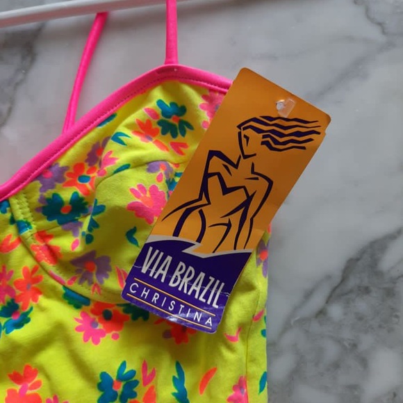 Vintage Floral One-Piece Swimsuit - Picture 5 of 6